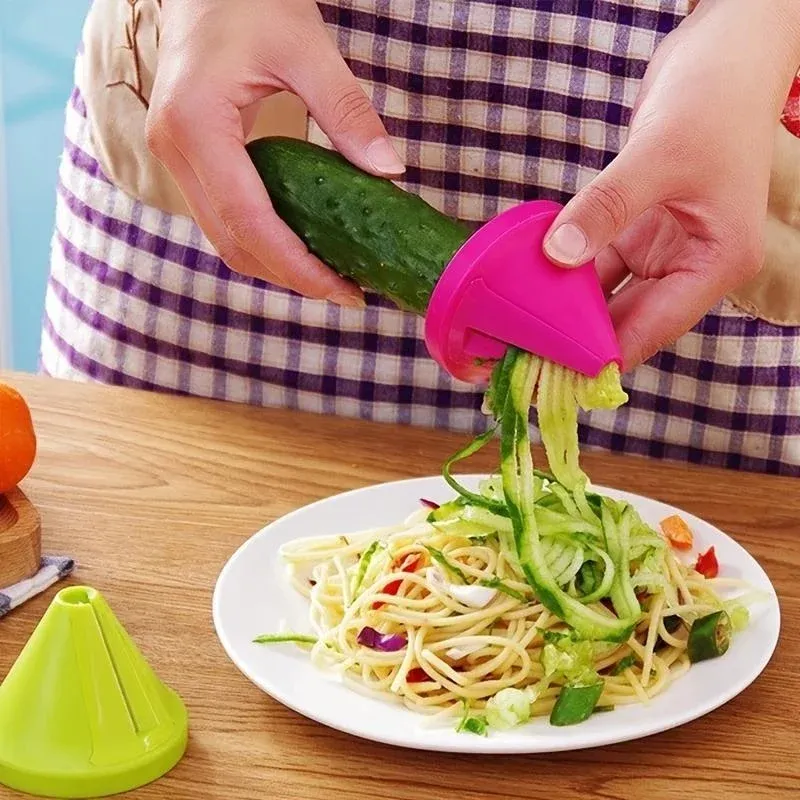 Broyeur rotatif manuel de cuisine – Éplucheur en spirale, trancheur de légumes et râpe à fruits 2