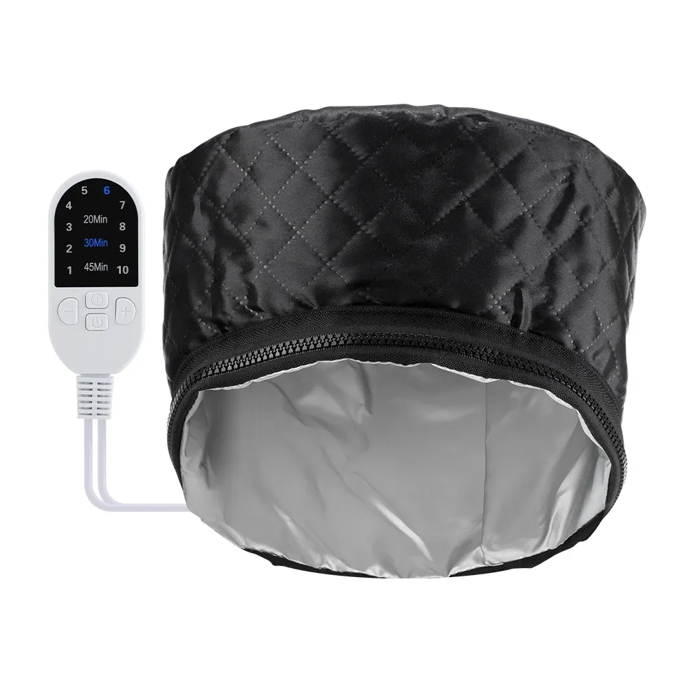 Bonnet chauffant pour cheveux, détails de finition