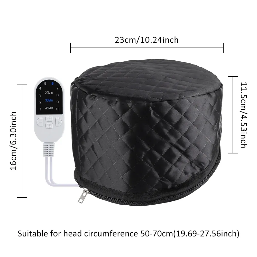 Bonnet chauffant pour cheveux, ajustement et confort