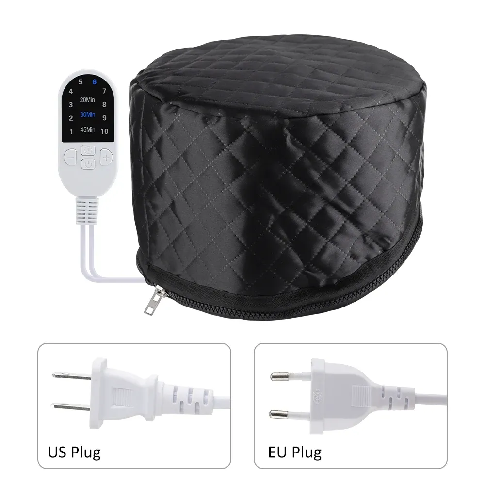 Bonnet chauffant pour cheveux, réglages de chaleur et de minuterie
