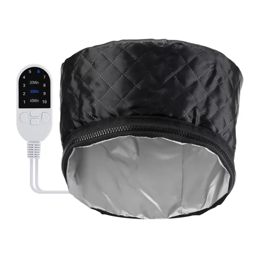 Casque chauffant électrique pour soin capillaire profond, 3 minuteries, 10 niveaux de chaleur, usage domestique 7