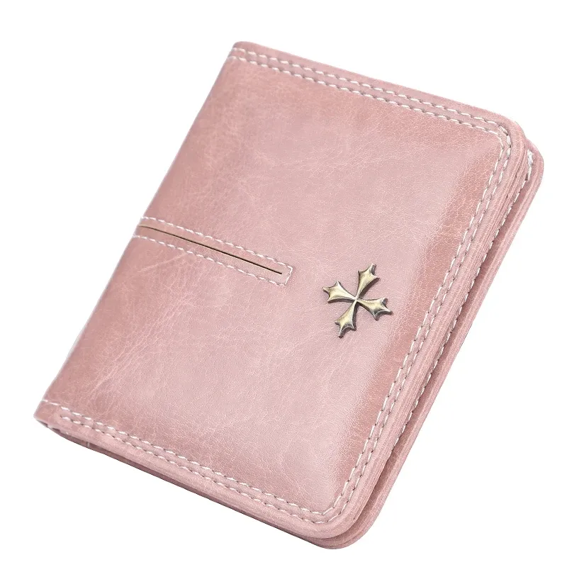Mini portefeuille en cuir PU pour femme, porte-cartes fin, fermeture éclair 9