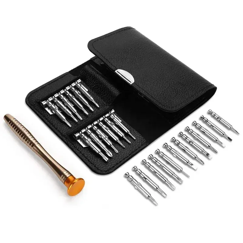 Mini tournevis de précision 25 en 1, kit d'outils de réparation électronique avec embouts Torx pour iPhone, appareil photo, montre, tablette et PC 7