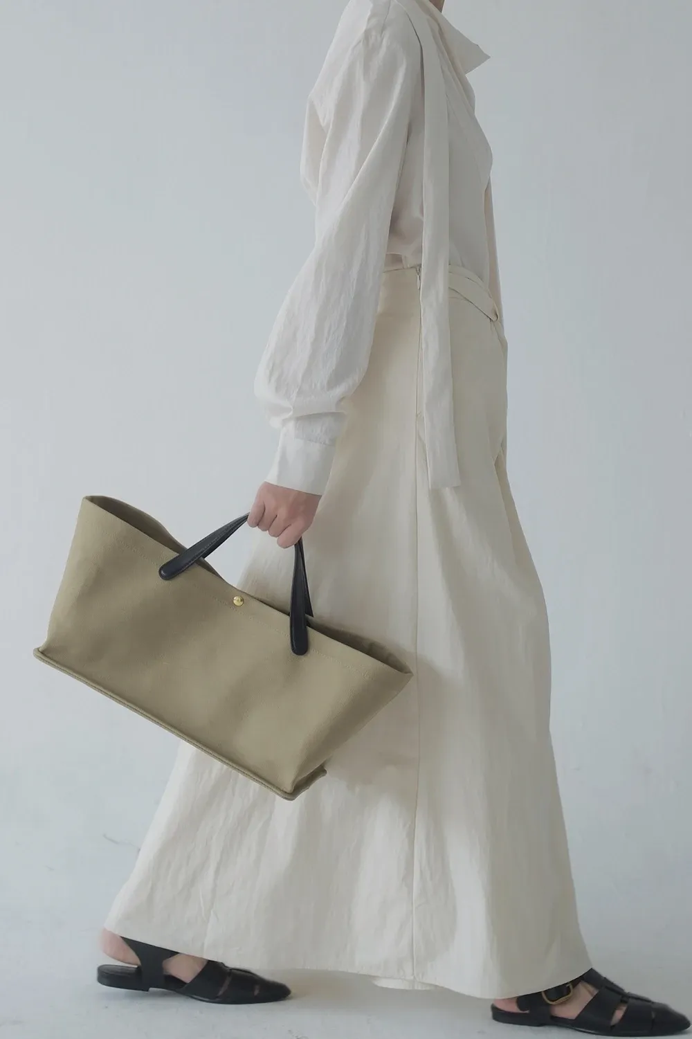 Sac fourre-tout en toile et cuir pour femme, sac porté épaule polyvalent 4