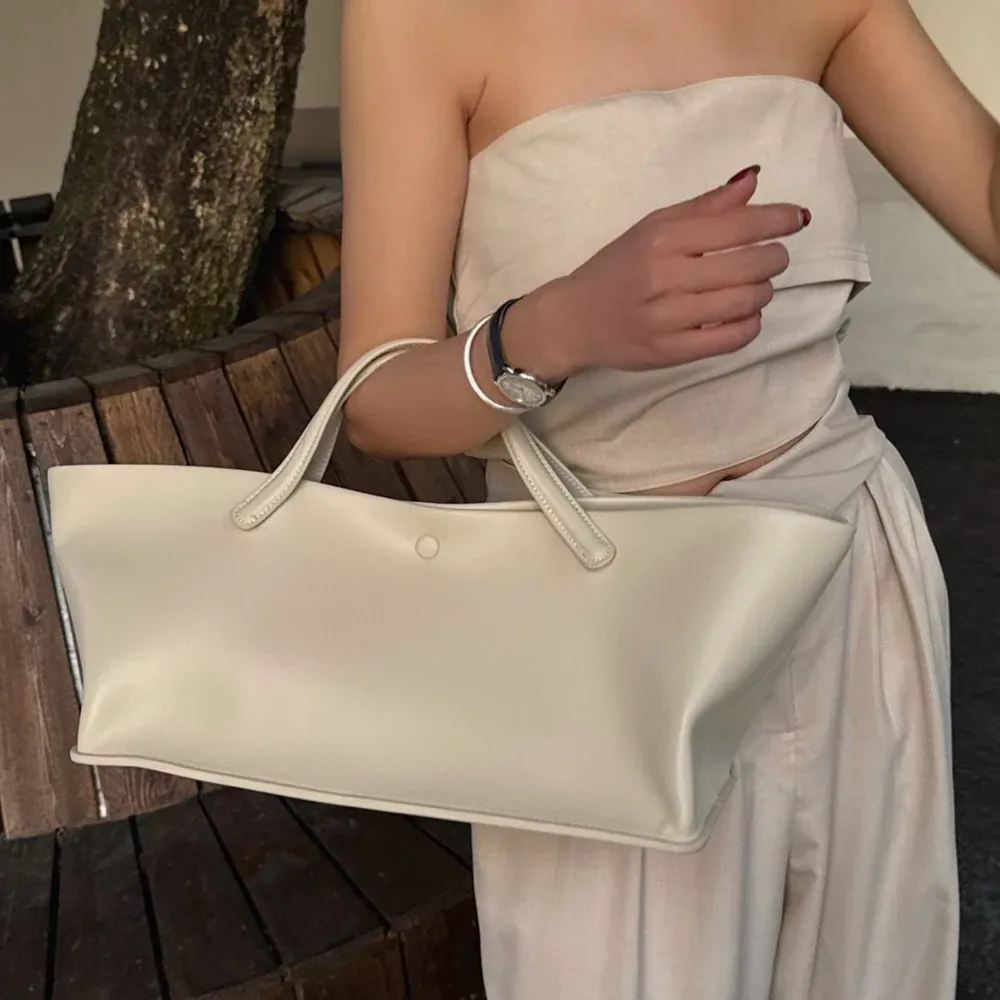 Sac fourre-tout en toile et cuir pour femme, sac porté épaule polyvalent 15