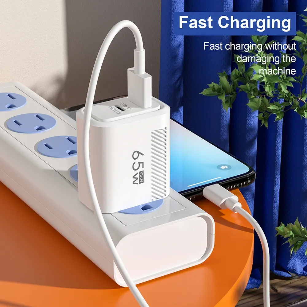 Détails du chargeur USB-C GaN 65 W