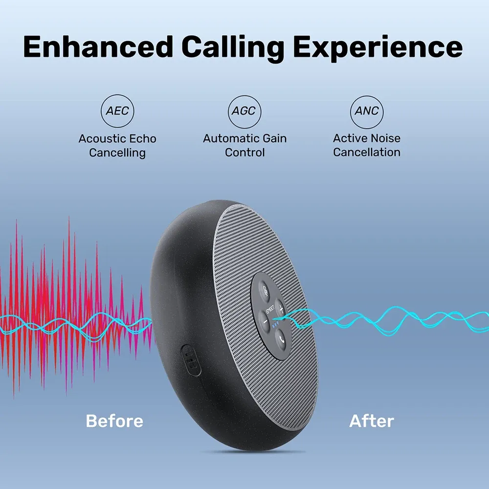 Haut-parleur de conférence USB filaire EMEET avec 2 micros 360° pour Zoom, WebEx et Microsoft Teams 3