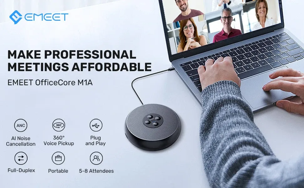 Haut-parleur USB EMEET OfficeCore M1A pour conférences