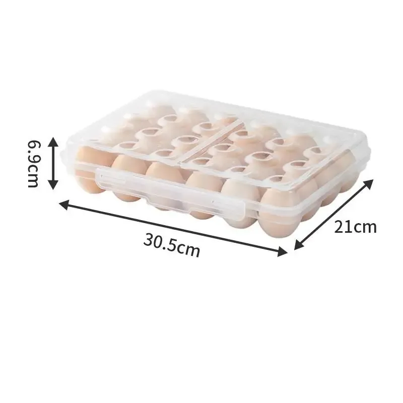 Porte-œufs en plastique, boîte de rangement pour œufs, organisateur d'œufs pour réfrigérateur, plateau à œufs portable avec couvercle pour réfrigérateur, camping et randonnée en plein air 7
