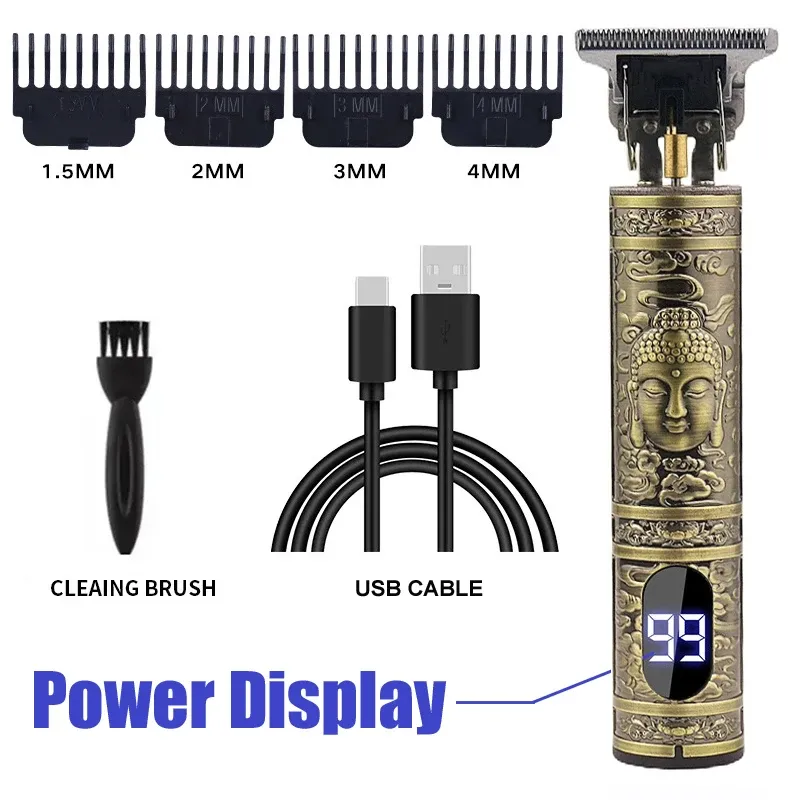 Tondeuse à cheveux électrique sans fil pour hommes, rasoir portable pour barbier, chargeur rapide USB, pour coiffure 7