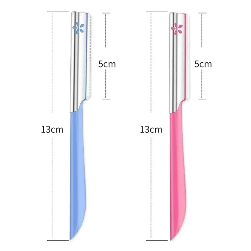 Ensemble d'épilateur à sourcils pour femmes, 5 pièces, outil de beauté et de maquillage, lame en acier, tondeuse visage 5