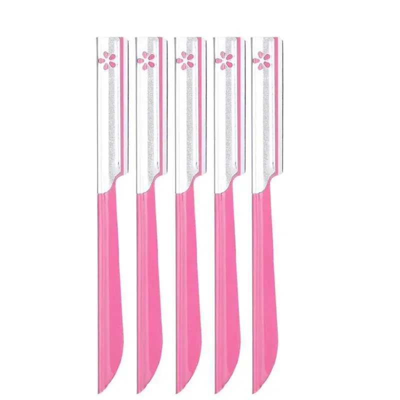 Ensemble d'épilateur à sourcils pour femmes, 5 pièces, outil de beauté et de maquillage, lame en acier, tondeuse visage 6