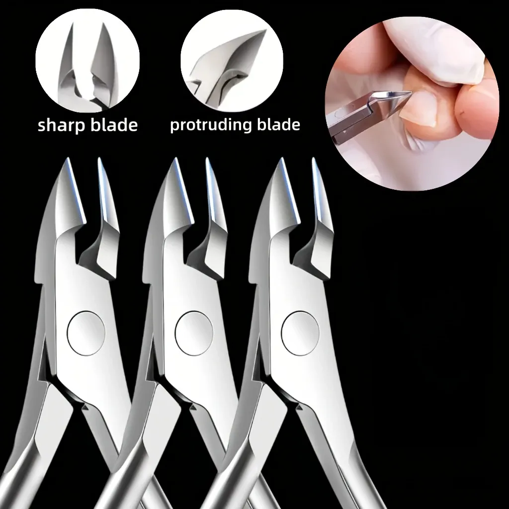 Ensemble de coupe-ongles et ciseaux à cuticules en acier inoxydable