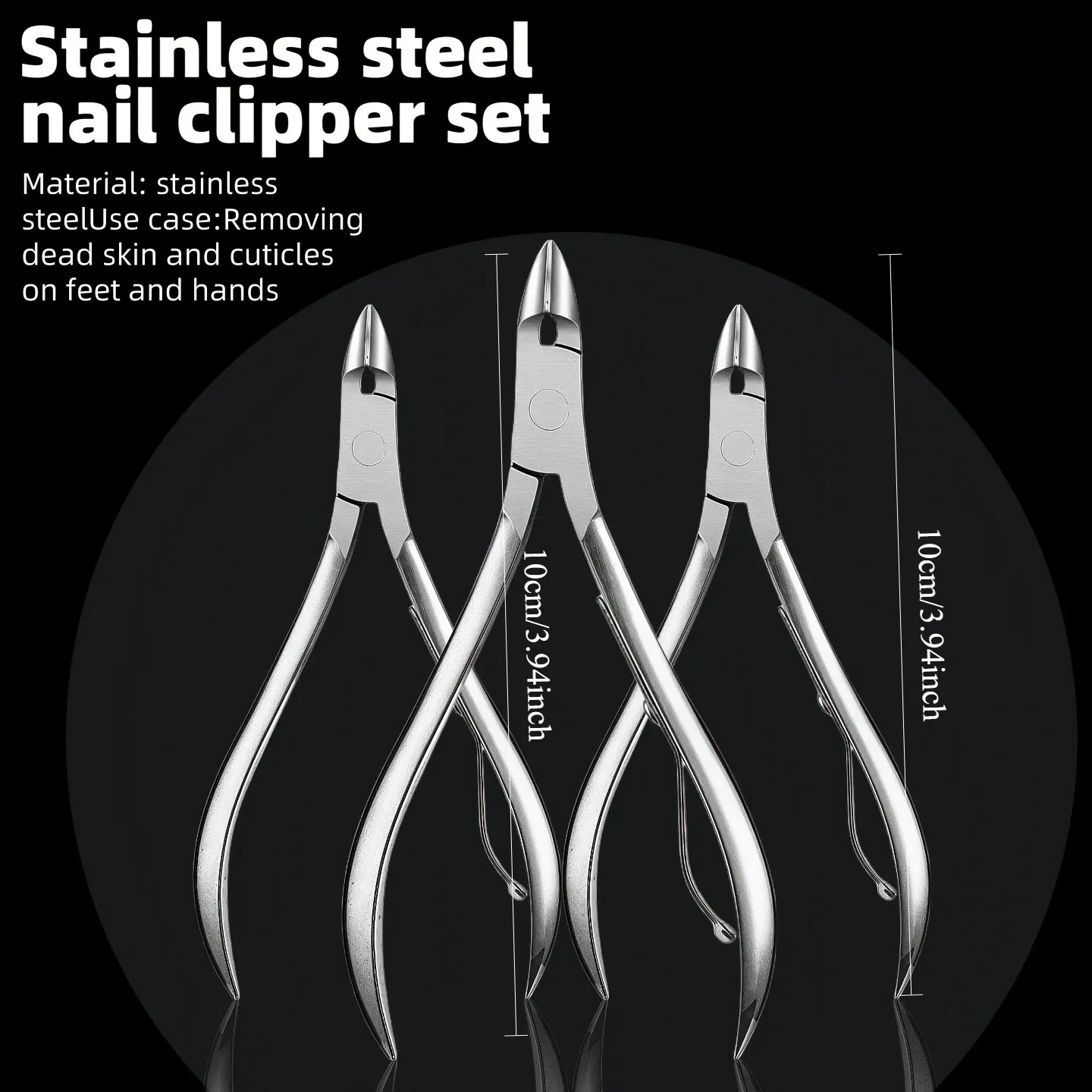 Outils de manucure en acier inoxydable