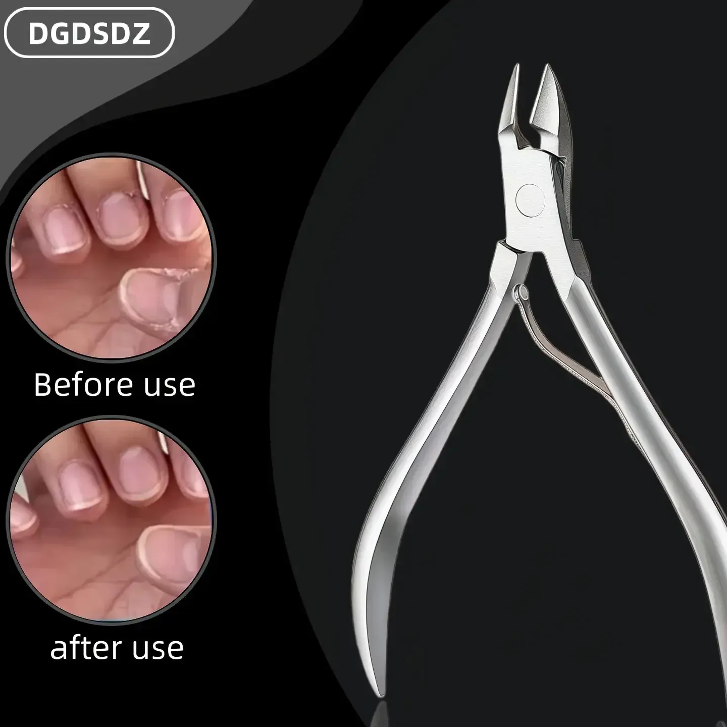 Ensemble professionnel de coupe-ongles et ciseaux à cuticules en acier inoxydable, pour manucure et pédicure 7