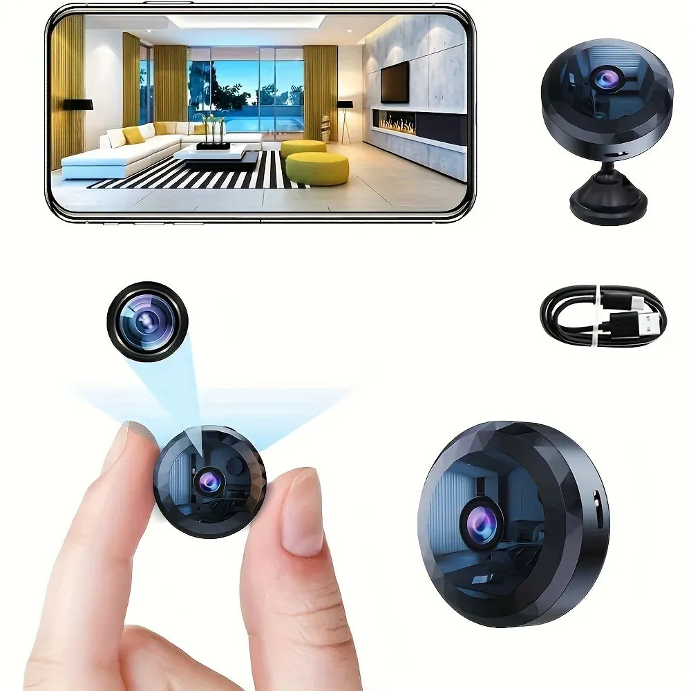 Mini caméra de sécurité Wi-Fi sans fil, vision nocturne, détection de mouvement, batterie longue durée, installation et utilisation faciles avec application