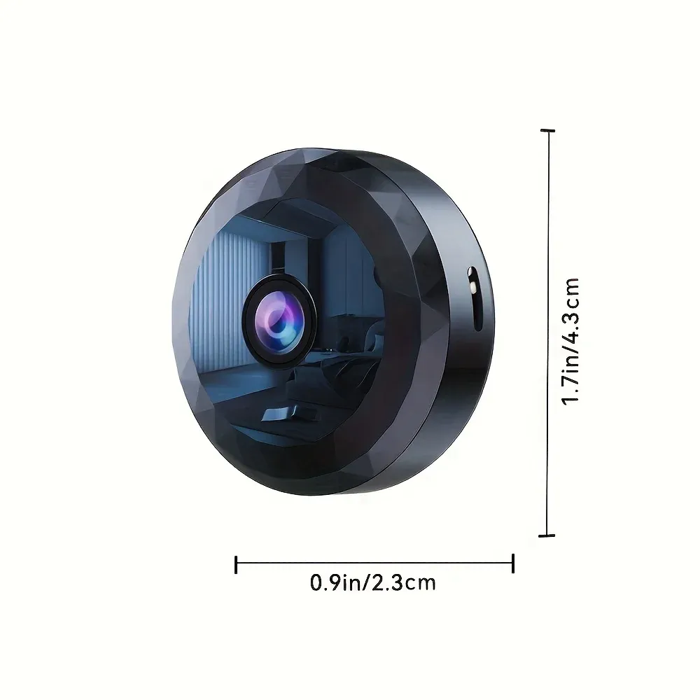 Mini caméra de sécurité Wi-Fi sans fil, vision nocturne, détection de mouvement, batterie longue durée, installation et utilisation faciles avec application 4