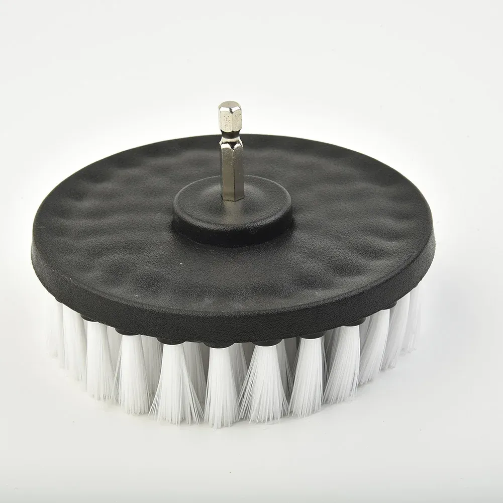 Perceuse de nettoyage électrique pour jante de voiture blanche 5 pouces, brosse douce, nettoyage de meubles en verre, brosse de nettoyage de pneus 5