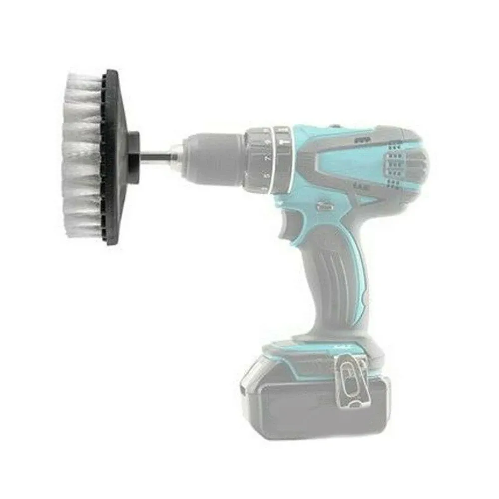 Perceuse de nettoyage électrique pour jante de voiture blanche 5 pouces, brosse douce, nettoyage de meubles en verre, brosse de nettoyage de pneus 6
