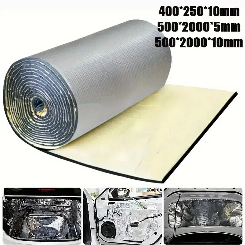 Tapis insonorisant pour voiture 200 x 50/40 x 25 cm, isolation phonique et thermique, mousse à cellules fermées pour capot, accessoire automobile