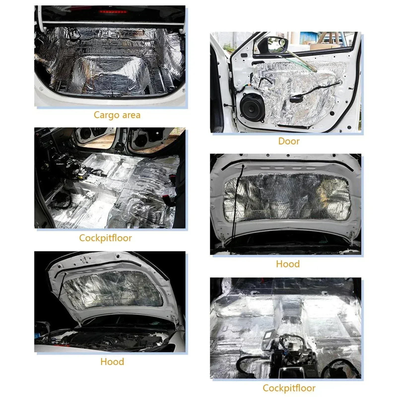 Tapis insonorisant pour voiture 200 x 50/40 x 25 cm, isolation phonique et thermique, mousse à cellules fermées pour capot, accessoire automobile 2