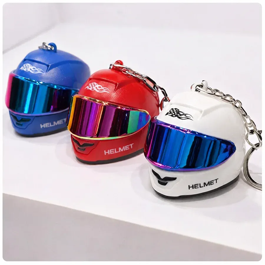 Porte-clés casque de moto, présentation produit