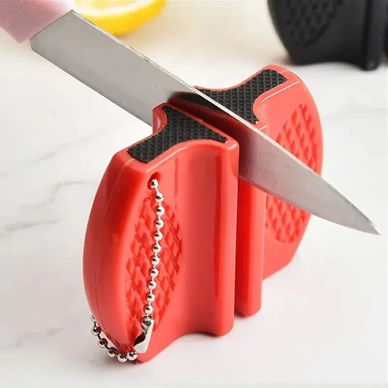 Mini aiguiseur de couteaux double face, outil portable pour l'extérieur et la cuisine, pour un affûtage rapide des couteaux - Image 1