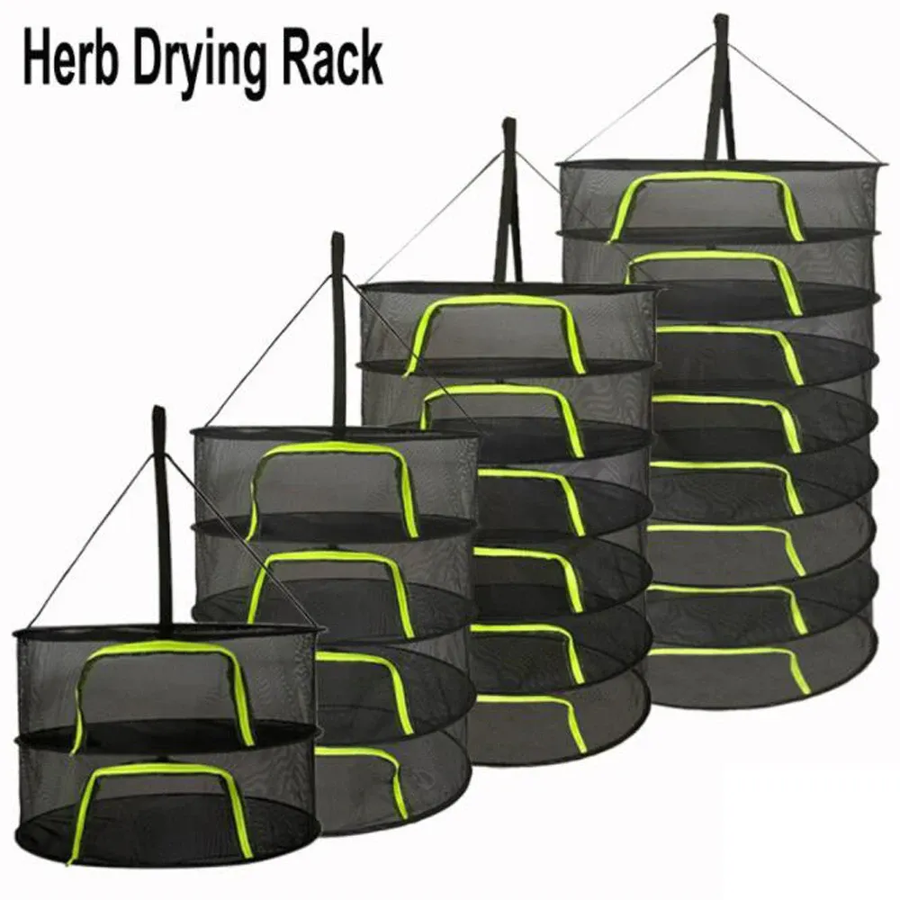 Filet de séchage suspendu pour herbes et poissons, 2 à 8 couches, support pliable - Image 1