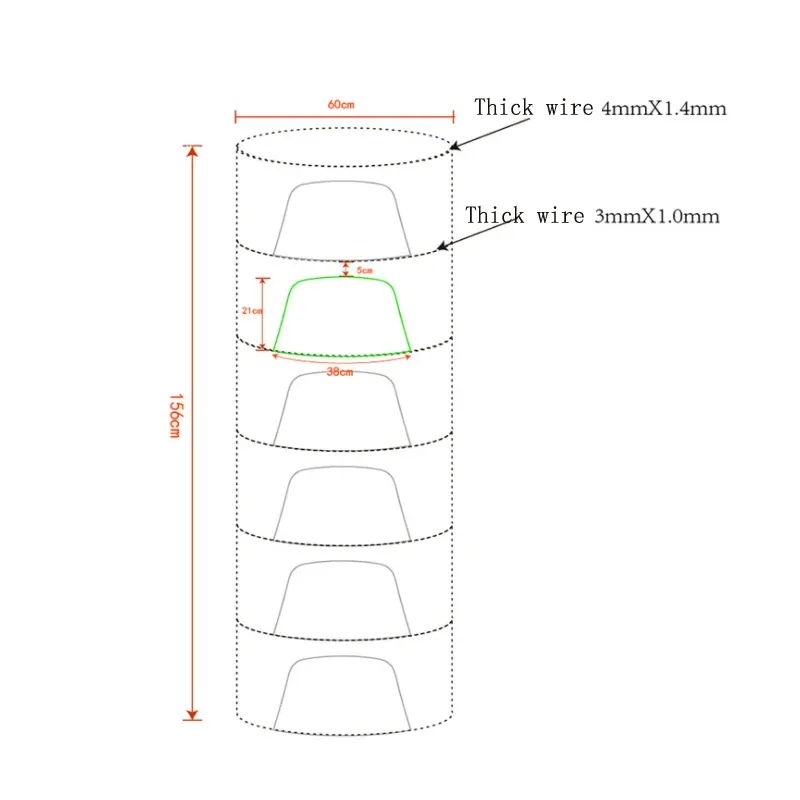 Filet de séchage suspendu pour herbes et poissons, 2 à 8 couches, support pliable 3