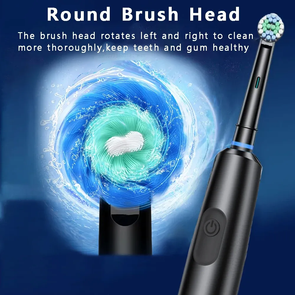 Brosse à dents électrique étanche avec minuteur et 8 têtes de rechange 2