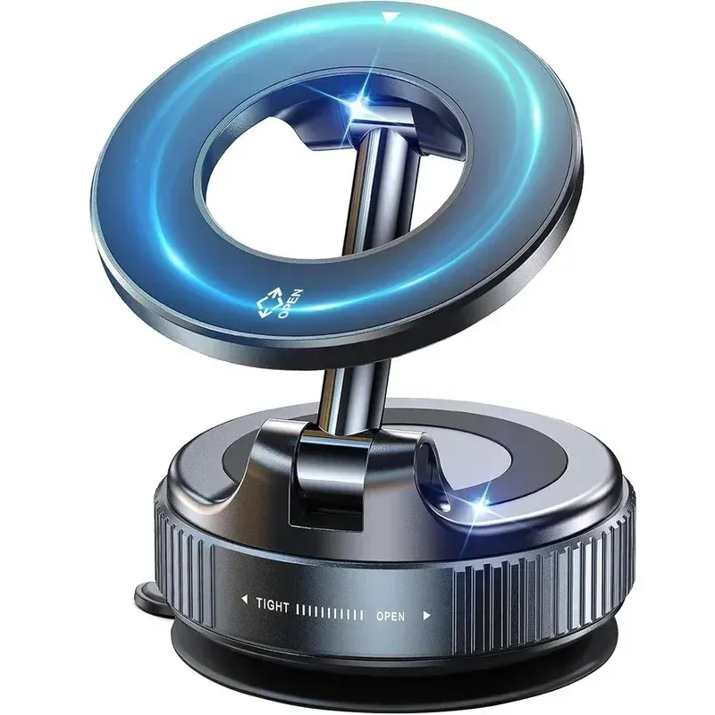 Support magnétique 360° pour téléphone, fixation voiture à ventouse, mains libres, compatible salle de sport et miroir