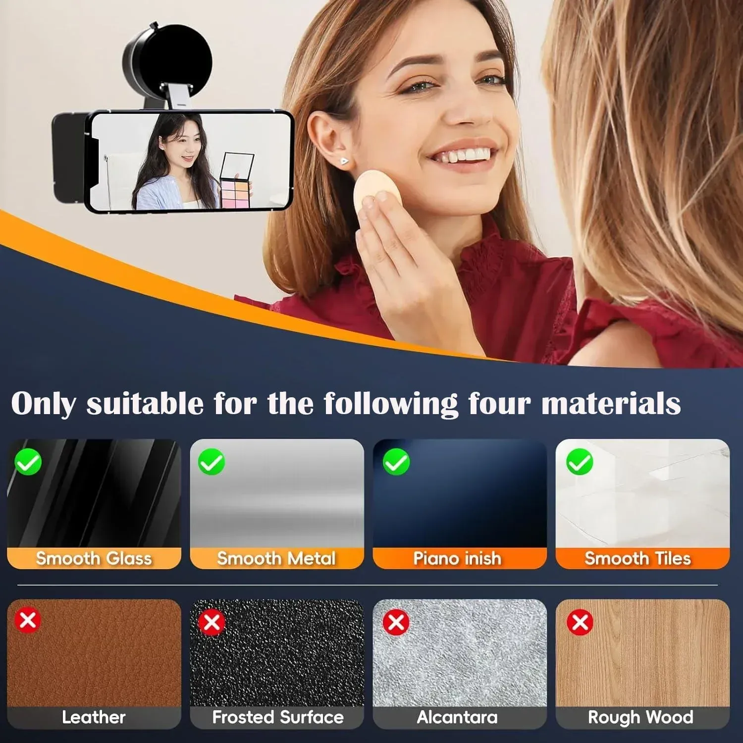 Support magnétique pour téléphone à ventouse