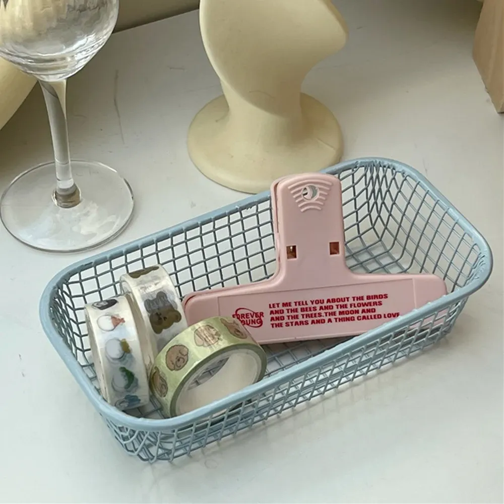 Panier de rangement de bureau INS en métal, organisateur d'articles divers avec étui pour cartes photo 9