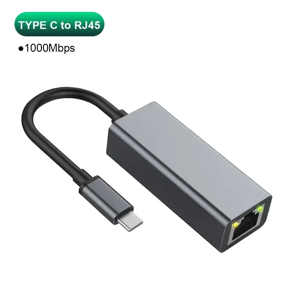 Adaptateur Ethernet USB-C 1000 Mbps, carte réseau USB 3.0 RJ45 pour MacBook, PC et Android 10