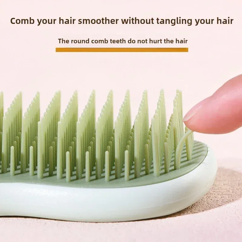 Peigne démêlant anti-emmêlage à effet massant – Brosse à cheveux bouclés à séchage rapide, outil de coiffure pour des cheveux sains 6