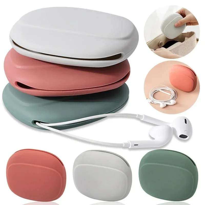 Mini organisateur électronique en silicone étanche, pochette de transport pour câbles et accessoires - Image 1