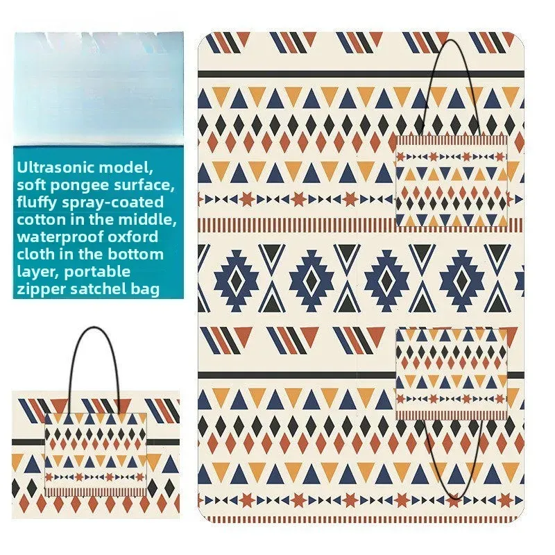 Sac de voyage pliable grande capacité, léger et imperméable, avec tapis de pique-nique et organisateur de rangement 8