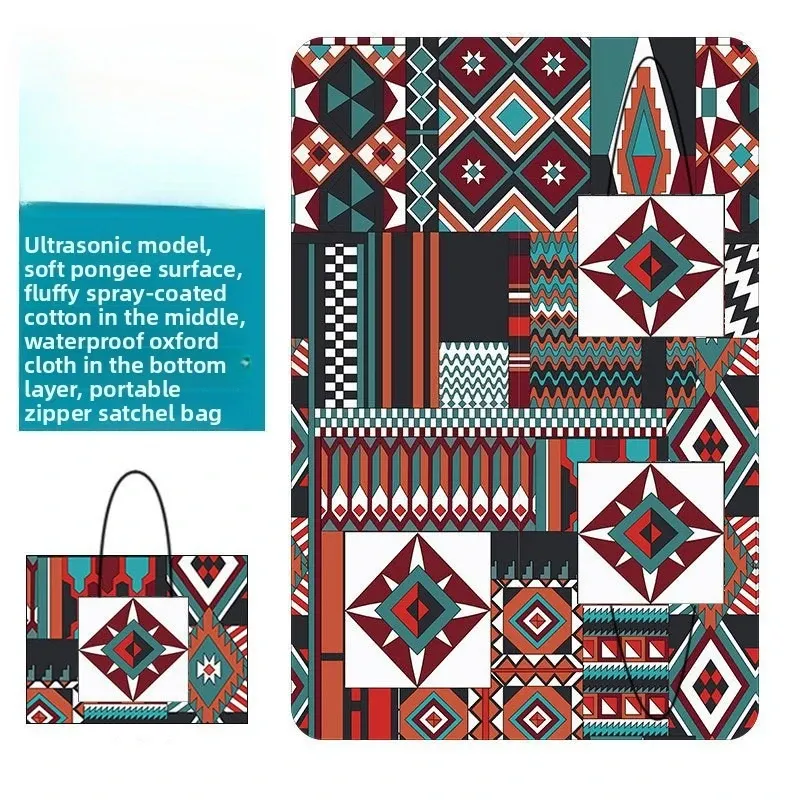 Sac de voyage pliable grande capacité, léger et imperméable, avec tapis de pique-nique et organisateur de rangement 9