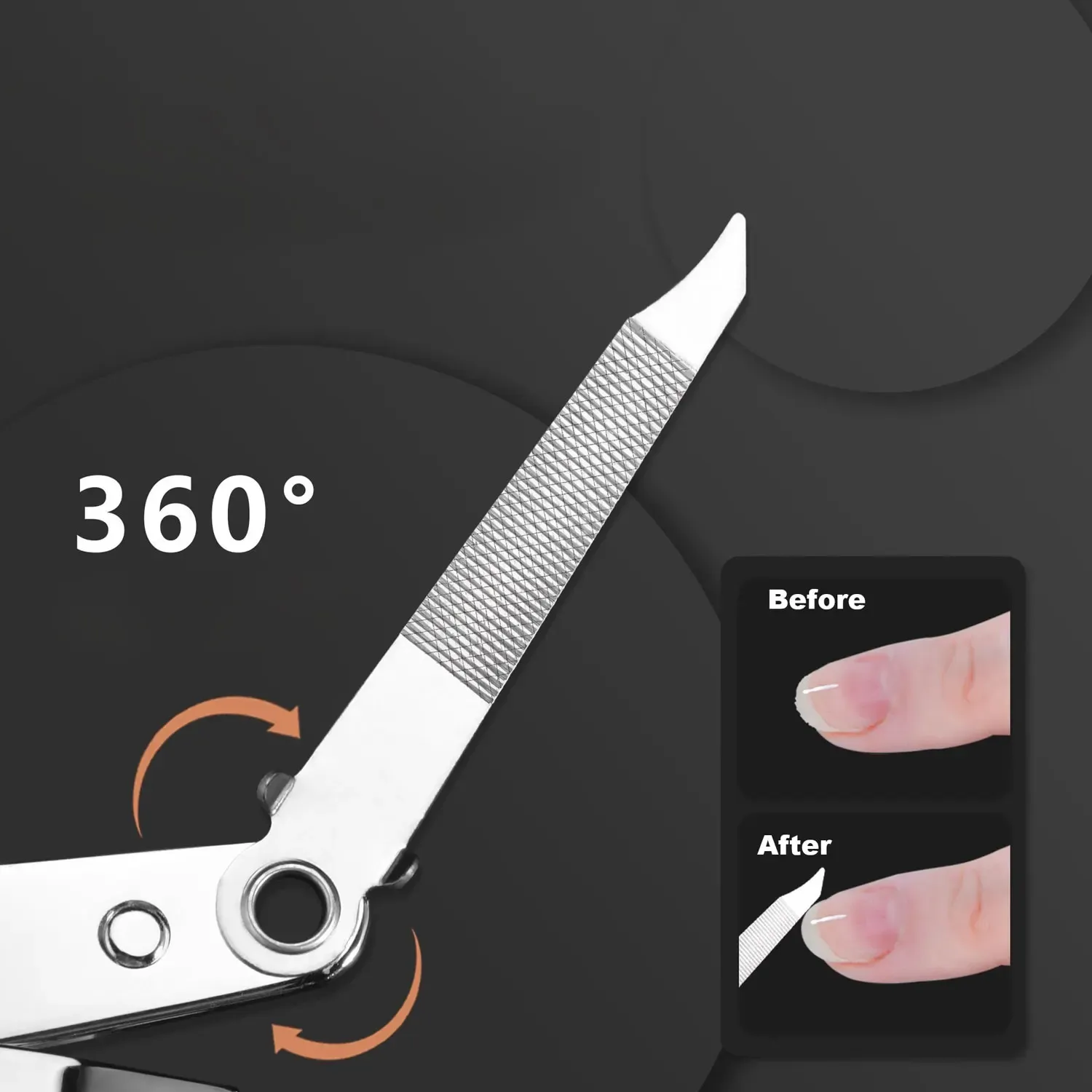 Coupe-ongles en acier inoxydable de qualité supérieure avec lime à ongles 4