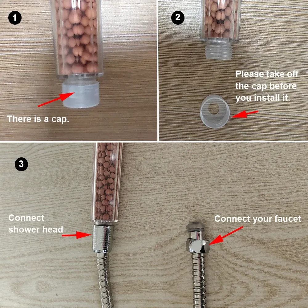 Pomme de douche haute pression dans la salle de bain