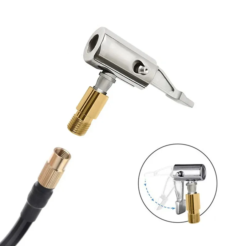 Gonfleur portatif pour pneus de voiture avec fonction de réparation automatique et connecteur d'embout