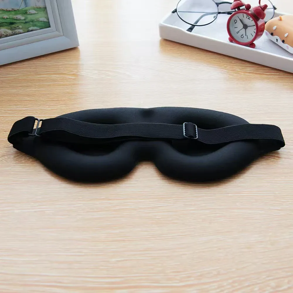Masque de sommeil 3D réglable pour hommes et femmes, sans pression sur les yeux, respirant et occultant, noir 3