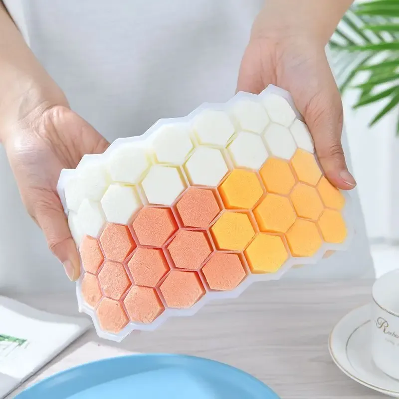 Moule à glaçons en silicone avec couvercles, 148 cubes, grande capacité, qualité alimentaire, sans BPA, réutilisable, 4/2/1 pièces 3