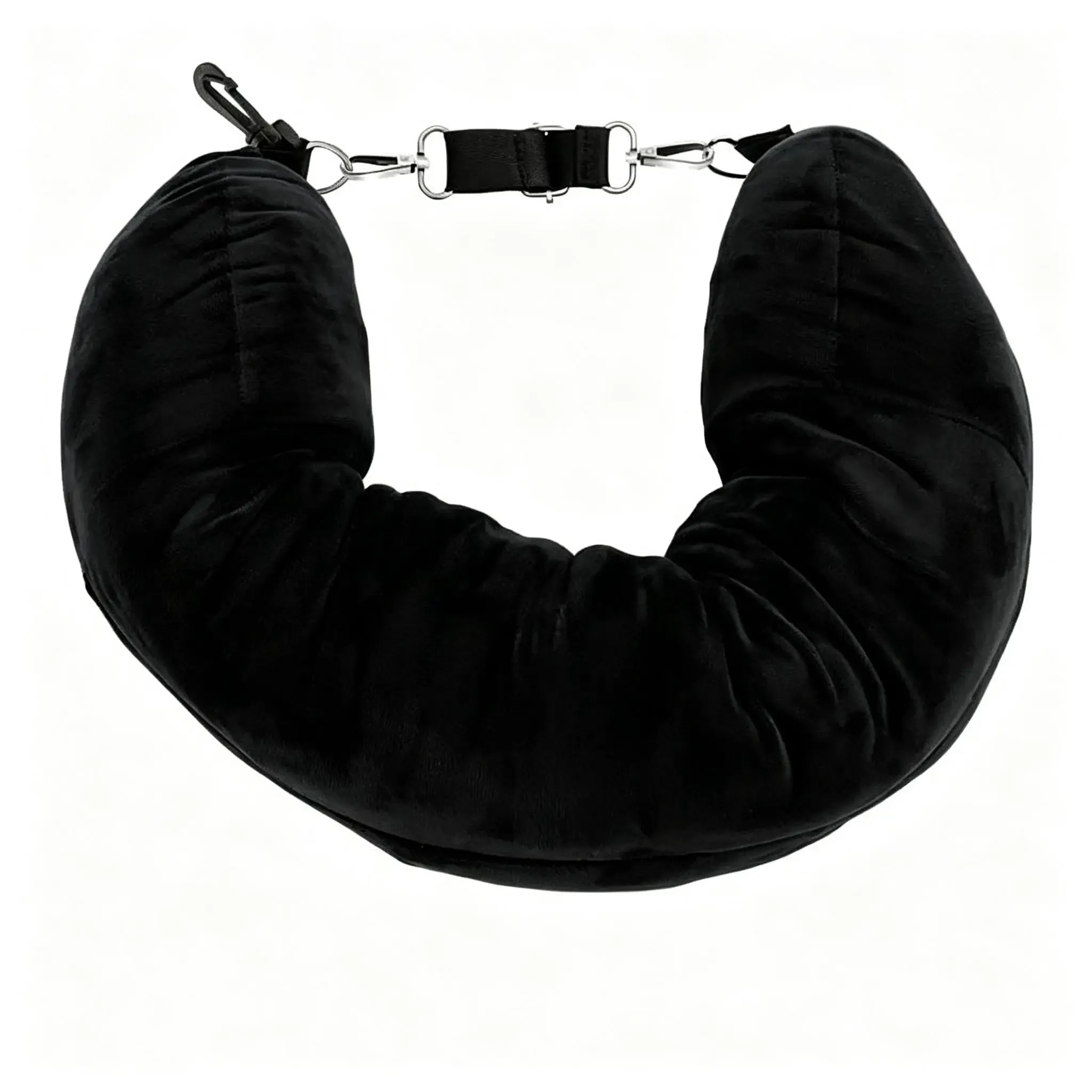 Coussin de voyage en U léger en polyester, à support cervical réglable et pochette de rangement – Homefish 7
