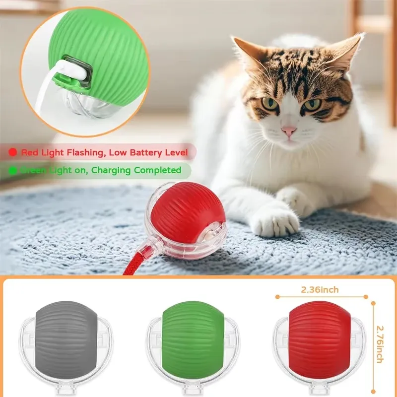 Jouet interactif automatique pour chat avec fausse queue imitant une souris, rechargeable 2