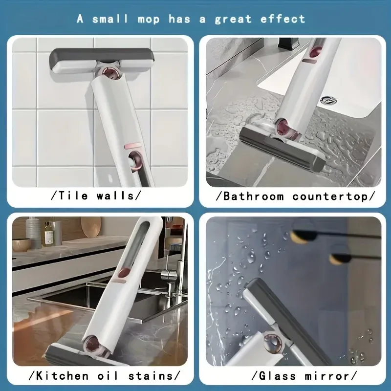 Mini vadrouille de bureau pliable à essorage automatique 6