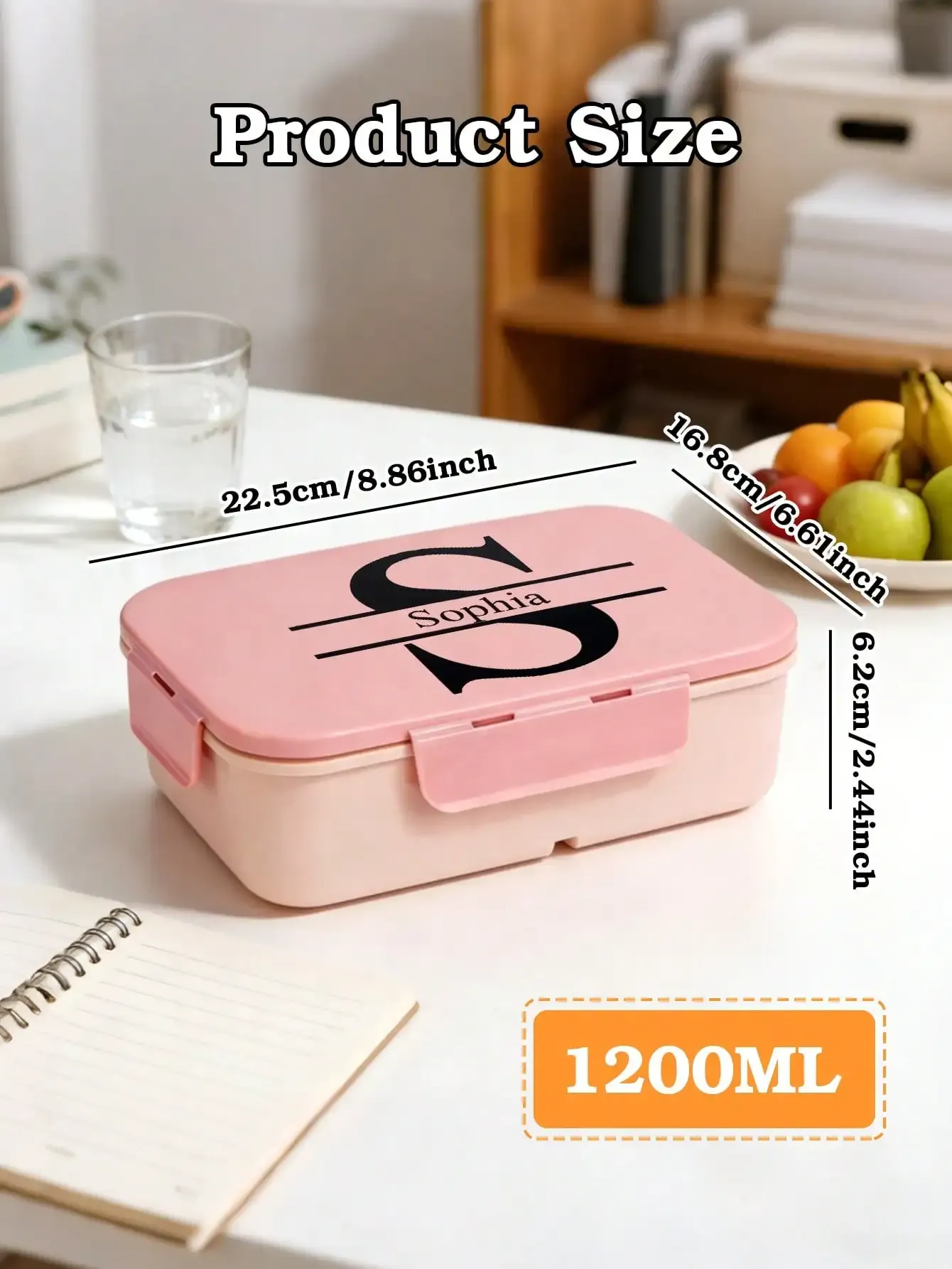 Boîte à bento en situation, prête à être emportée