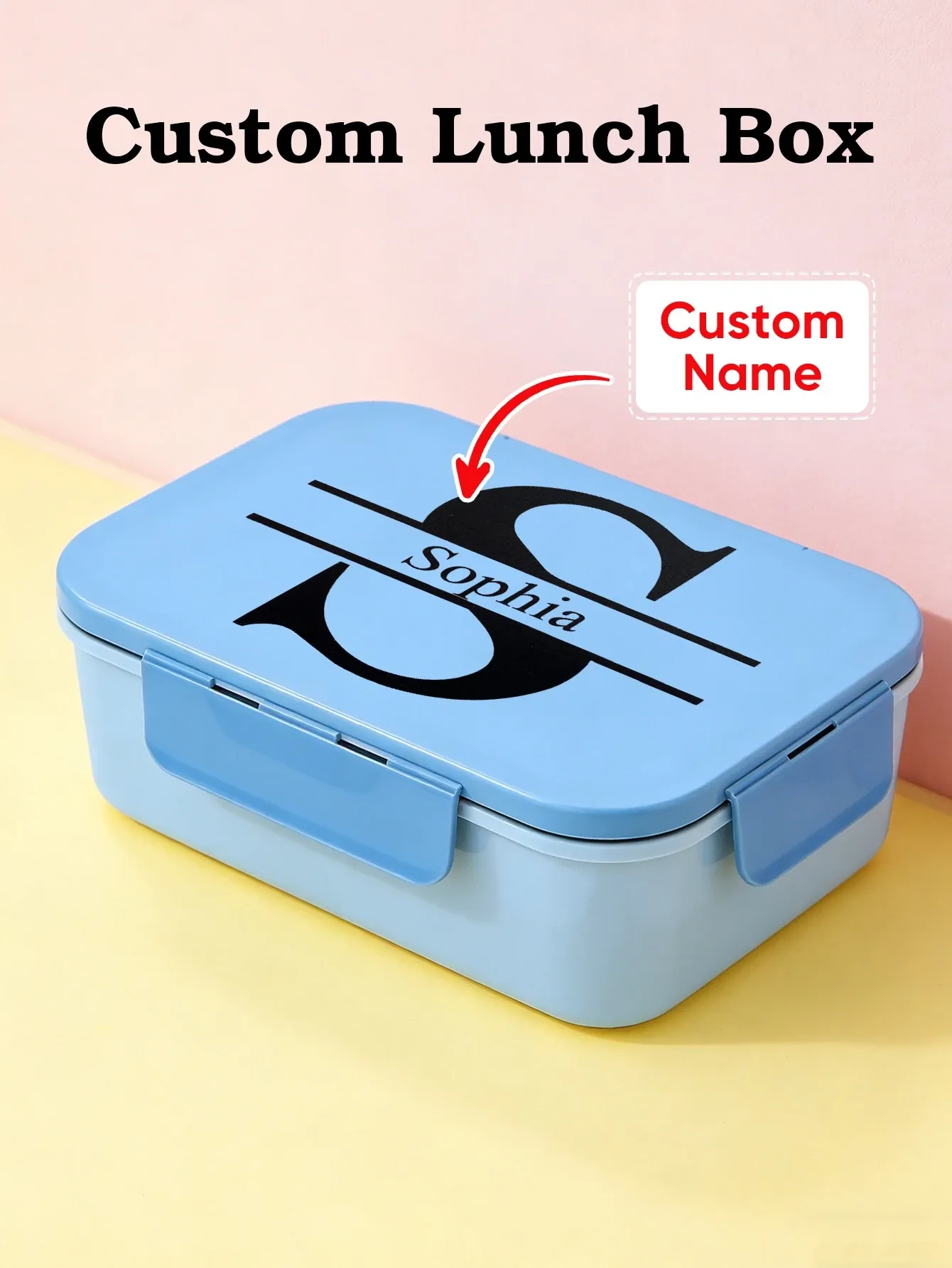 Détail des compartiments de la boîte à bento