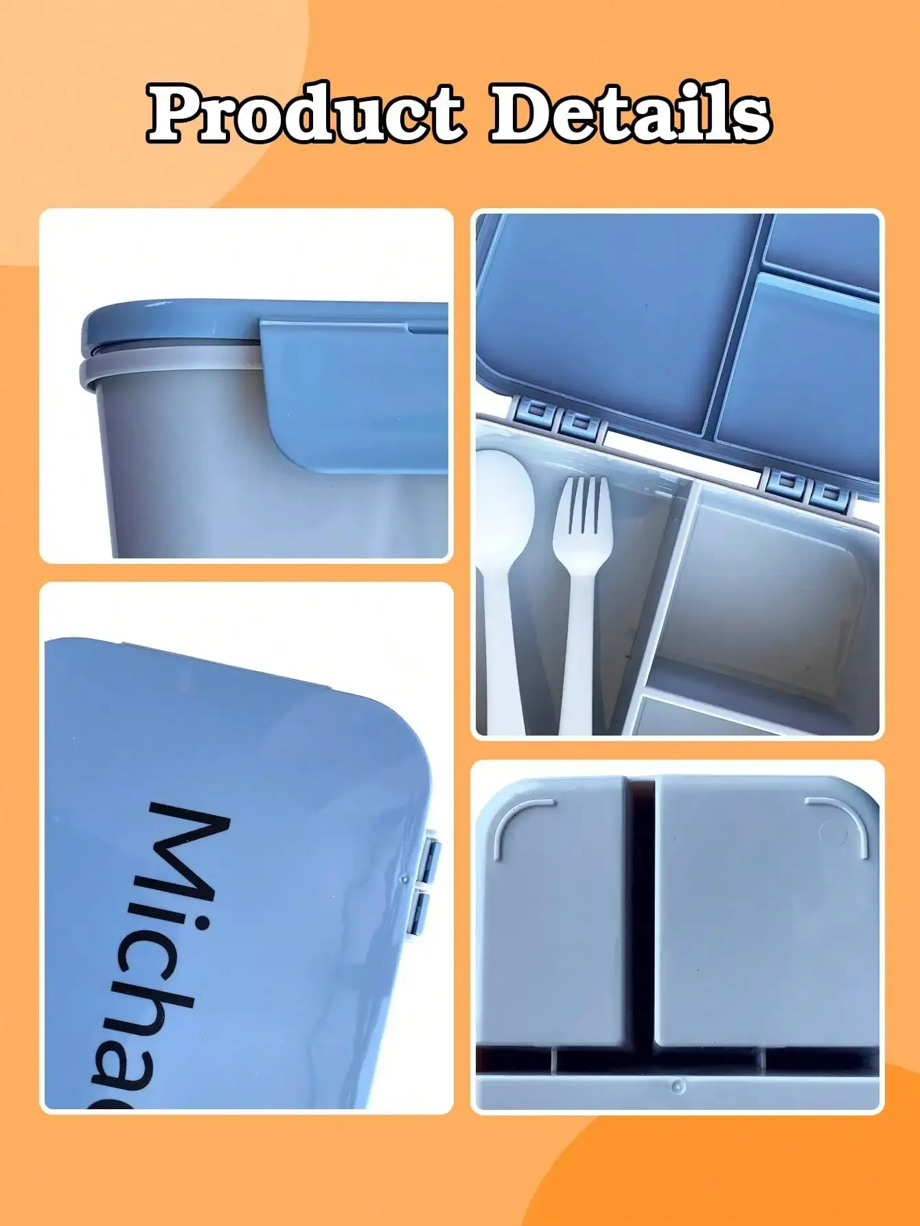 Boîte à bento couleur bleu froid