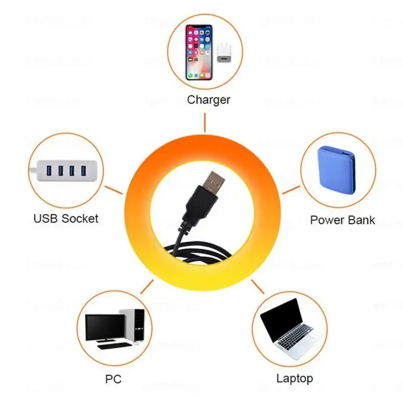 Lampe projecteur LED coucher de soleil USB Kerokuru, arc-en-ciel néon pour photographie et ambiance murale 6